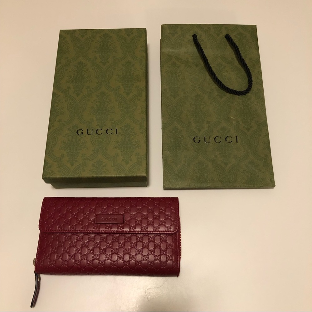 Authentic Gucci Microguccissima Continental Flap … - image 8